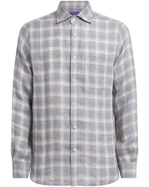 Ralph Lauren Linen Check Shirt - Grey