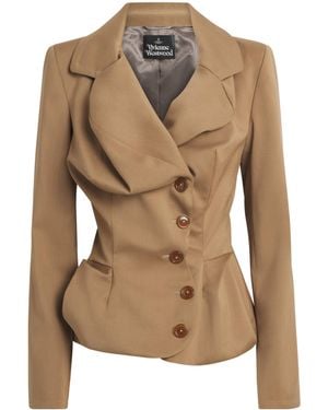 Vivienne Westwood Virgin Wool Drunken Jacket - Natural