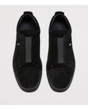Christian Louboutin St. Louis Suede Slip-On Trainers - Black