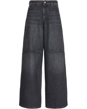 Max Mara Wide-Leg Jeans - Gray