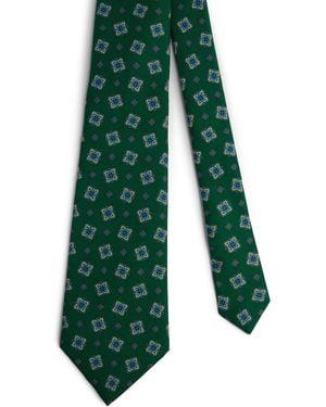 dunhill Silk Printed Tie - Green