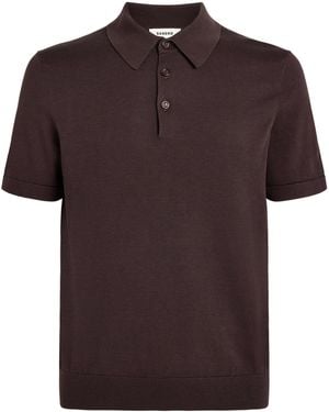 Sandro Knitted Polo Shirt - Brown