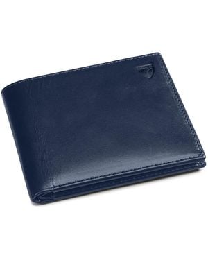 Aspinal of London Leather Bifold Wallet - Blue