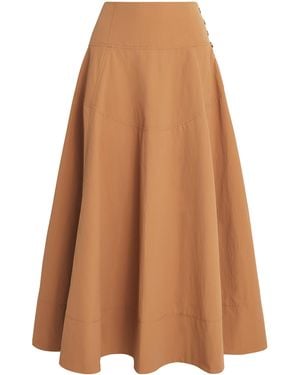 Ulla Johnson Water-Repellent Cedar Maxi Skirt - Brown