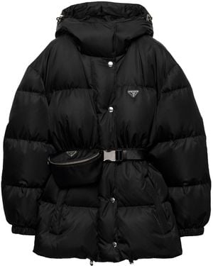 Prada Re-Nylon Down Puffer Jacket - Black