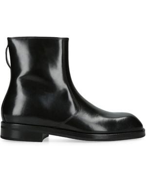 Lemaire Calfskin Ankle Boots - Black