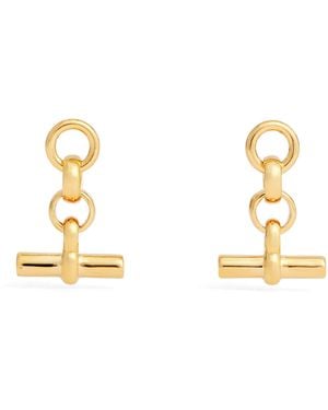 Tilly Sveaas Plated T-Bar Drop Earrings - Metallic