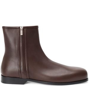 Loewe Leather Bobine Ankle Boots - Brown