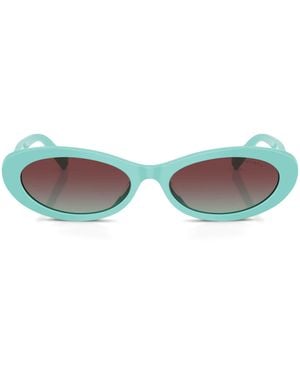 Tiffany & Co. Acetate Oval Tf4250 Sunglasses - Blue