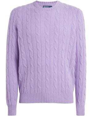 Polo Ralph Lauren Cashmere Cable-Knit Jumper - Purple