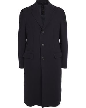dunhill Wool-Cashmere Overcoat - Blue