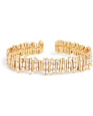 Suzanne Kalan And Diamond Classic Half Baguette Milli Bangle - Metallic