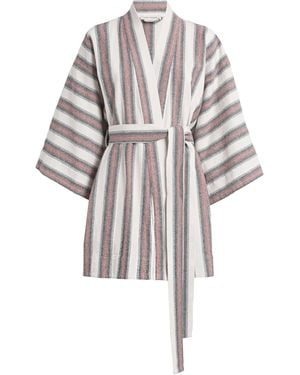 Camilla & Marc Stripe Balthaza Robe Dress - White