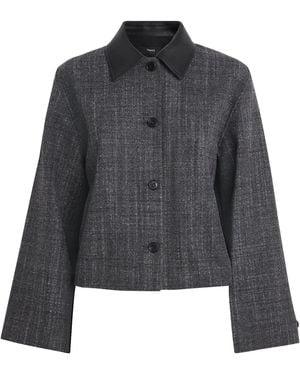 Theory Wool-Blend Malfile Blazer - Grey