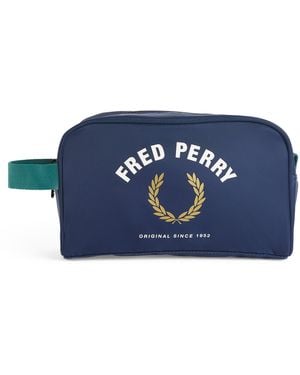 Fred Perry Logo Wash Bag - Blue