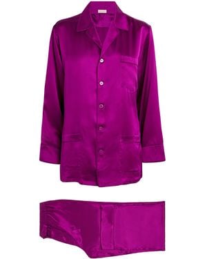 Olivia Von Halle Silk Yves Pyjama Set - Purple