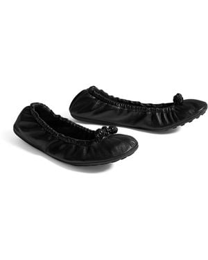Bottega Veneta Leather Ballet Flats - Black