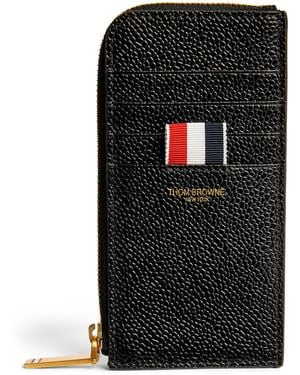 Thom Browne Leather Half-Zip Wallet - Black