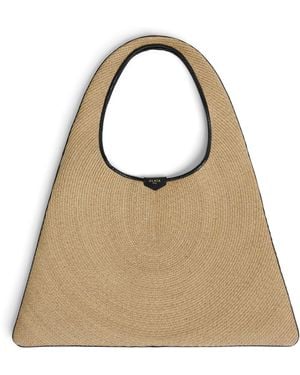 Alaïa Raffia Hobo Tote Bag - Natural
