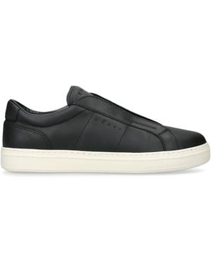 Hogan Leather H668 Slip-On Trainers - Black