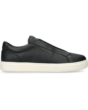 Hogan Leather H668 Slip-On Trainers - Black