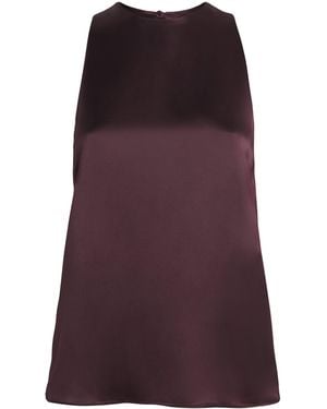 Eleventy Silk Sleeveless Top - Purple