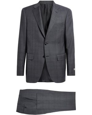 Canali Super 150's Wool Check 2-Piece Suit - Gray