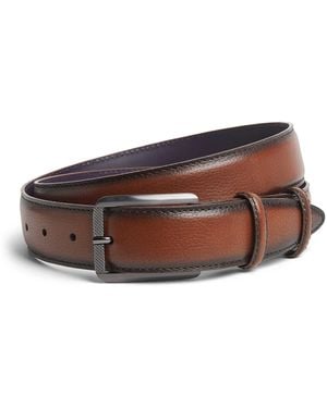 Elliot Rhodes Burnished Leather Belt - Brown