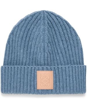 Loewe Cashmere Logo Beanie - Blue