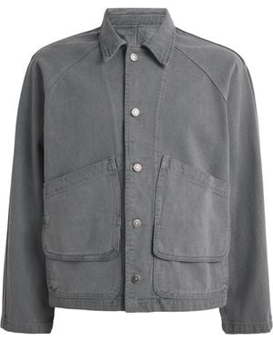 LE17SEPTEMBRE Garment-Dyed Denim Jacket - Grey