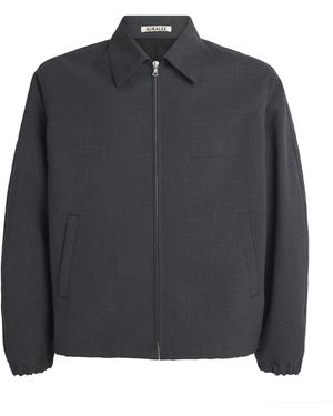 AURALEE Wool Bomber Jacket - Black