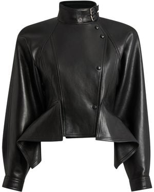 Balmain Lambskin Leather Jacket - Black