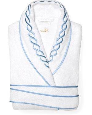 Pratesi Cotton Treccia Bathrobe - Blue