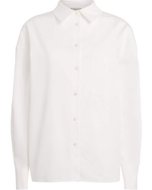 Almada Label Cotton Poplin Finn Shirt - White