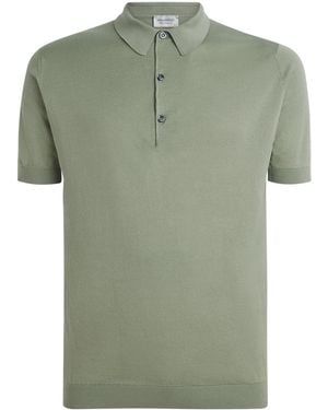 John Smedley Sea Island Cotton Adrian Polo Shirt - Green