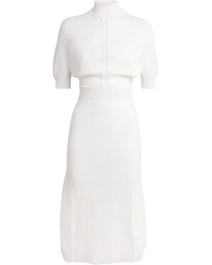 Edeline Lee Knitted Emmeline Midi Dress - White
