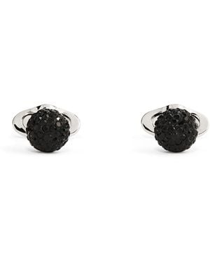 Giorgio Armani Sterling Embellished Cufflinks - Black