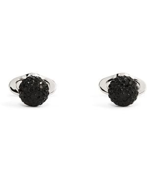 Giorgio Armani Sterling Embellished Cufflinks - Black