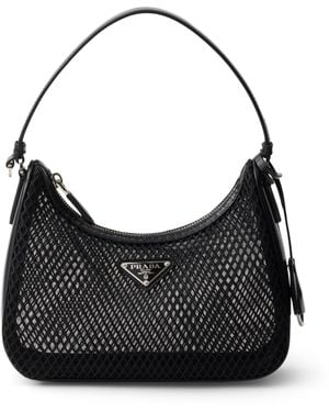 Prada Mesh Re-Edition 2005 Shoulder Bag - Black