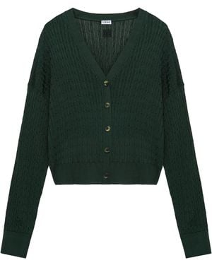 Loewe V-Neck Cardigan - Green