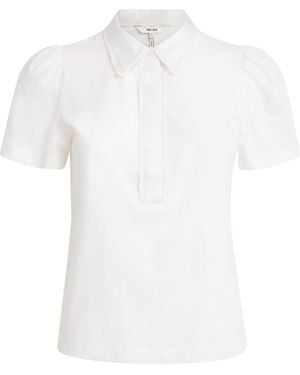 ME+EM Frill-Trim Layering Shirt - White