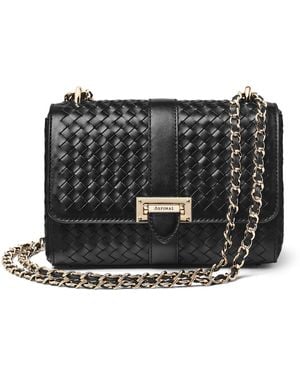 Aspinal of London Small Leather Lottie Cross-Body Bag - Black