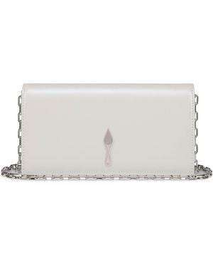 Christian Louboutin Bettina Nappa Leather Clutch Bag - Grey