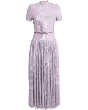 Self-Portrait Embellished Midi Dress - Purple