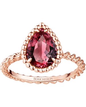 Boucheron Small Rose And Garnet Serpent Bohème Motif Ring - Pink