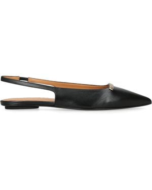 Tod's Leather Barretta Cuoio Slingbacks - Black