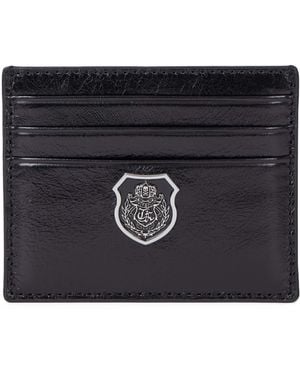 The Kooples Leather Blazon Card Holder - Black