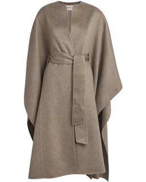 Agnona Cashmere Muretto Belted Cape - Grey