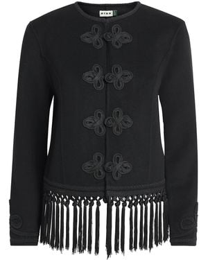 RIXO London Inga Fringed Jacket - Black