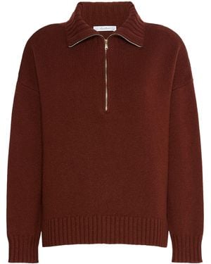 Max Mara Cashmere Quarter-Zip Sweater - Brown